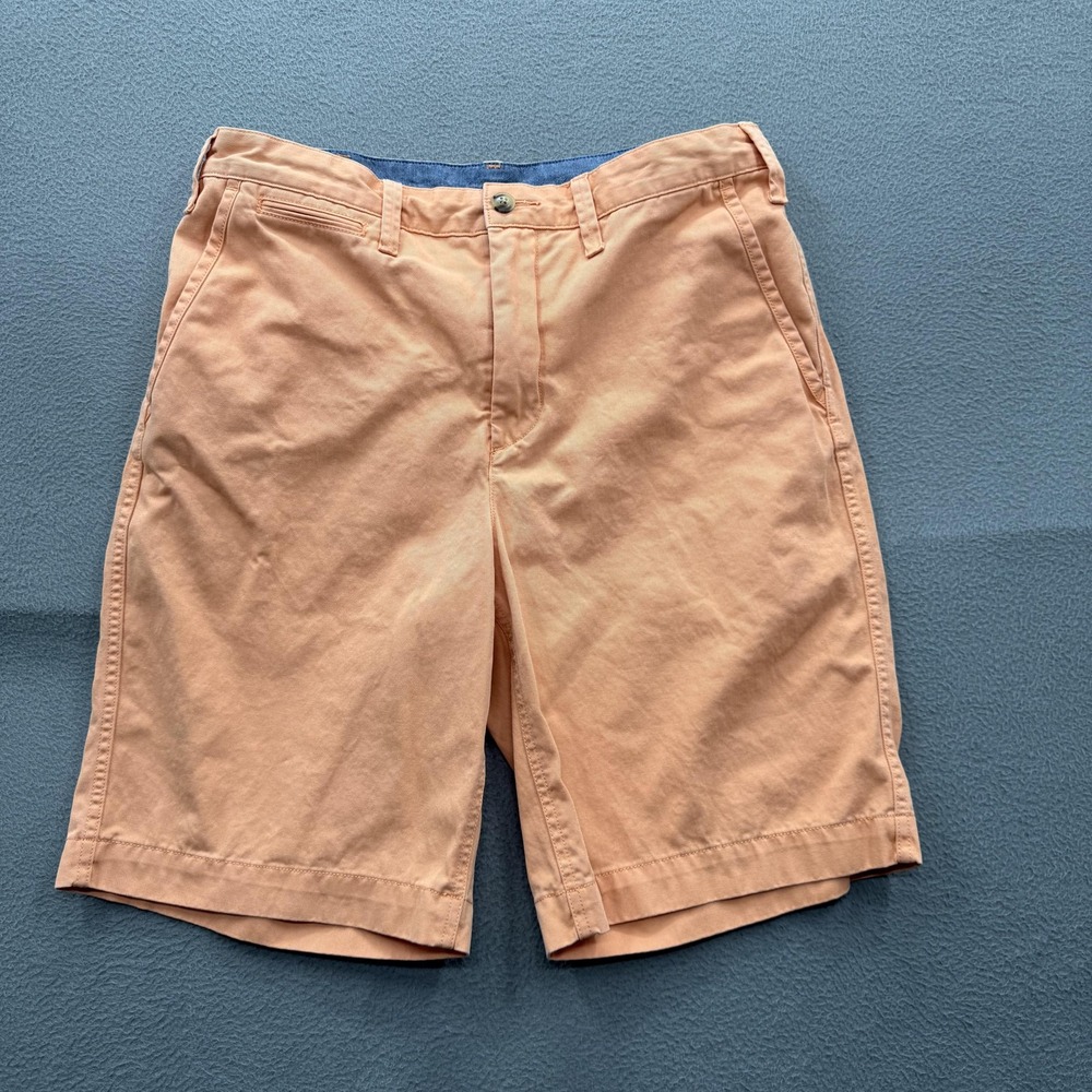 Polo Ralph Lauren Shorts Mens 31 Orange Relaxed Fit Chino 10 Inseam Casual